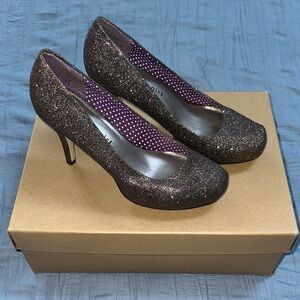 Madden Girl Sparkling Black Heels